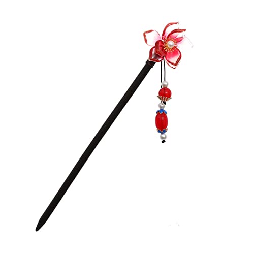 ERINGOGO Perle Haarstab Chinesische Blume Essstäbchen Haarstäbchen Für Frau Mädchen Kopfschmuck Accessoire Langlebig Leicht Kompakt von ERINGOGO