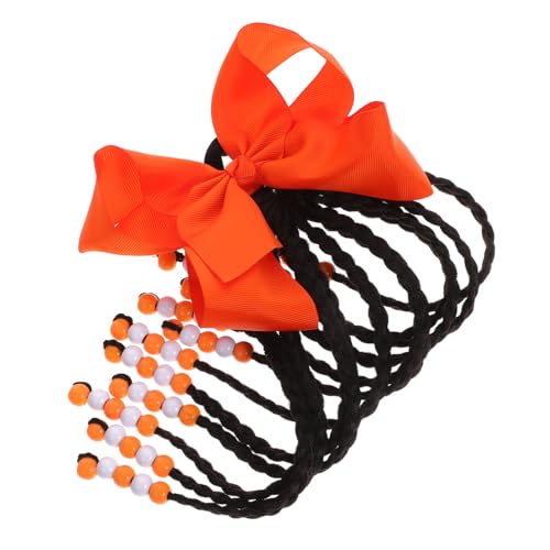 ERINGOGO Ponytail Extension mit Perlen und Schleife Leichte Synthetische Haarverlängerung Modisches Haarteil für Mädchen Vielseitig für Schule Party und Alltag von ERINGOGO