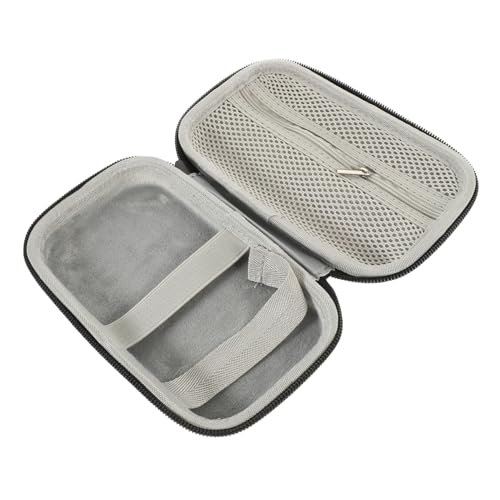 ERINGOGO Pu Leder Mikrofon Aufbewahrungsbox Kabellose Mikrofon Transporttasche Kompakter Leichter Organizer für Mobile Laufwerke und Ohrhörer Robust Reisetauglich Stilvoll Schwarz von ERINGOGO