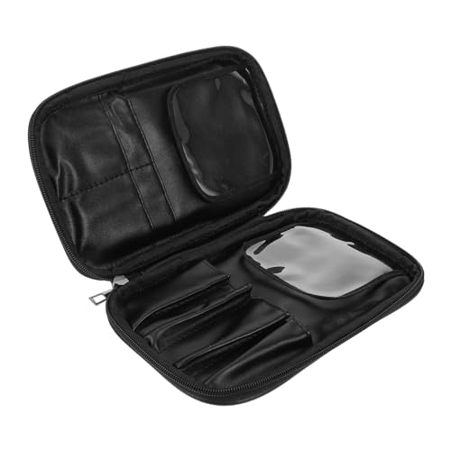 ERINGOGO Reise Kosmetiktasche Damen Multifunktionale Make Up Tasche mit Reißverschluss Praktischer Organizer für Kosmetik Toilettenartikel Schwarz für Reisen Alltag von ERINGOGO