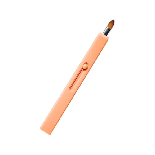 ERINGOGO Retraktierbarer Lippenpinsel Warm Orange Tragbarer Lippen make up pinsel für Präzises Auftragen Geeignet für Profi und Anfänger Kompakt für Kosmetiktasche und Geldbörse von ERINGOGO