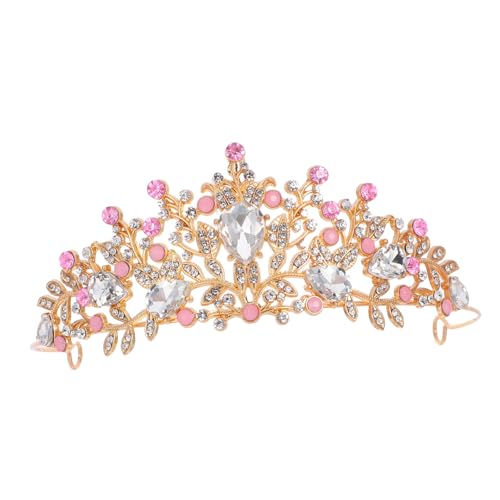ERINGOGO Rhinestone Tiara Stirnband Strass Prinzessin Crown für Hochzeit Geburtstag Party Bühnenauftritt Haarschmuck Komfortabel Sicher Verstellbar von ERINGOGO