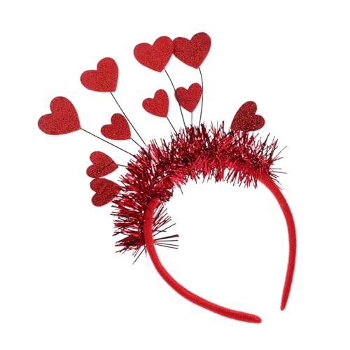 ERINGOGO Rotes Herz-stirnband Mit Pailletten Stylisches Accessoire Für Valentinstag Hochzeiten Und Partys Leicht Und Bequem Für Damen Und Herren von ERINGOGO