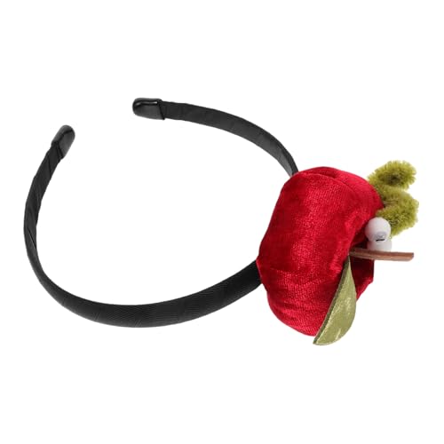ERINGOGO Rotes Samt Apfel Stirnband Weihnachts Haarschmuck Süßes Leichtes Kopfschmuck Accessoire für Damen Festliche Partys und Alltag von ERINGOGO