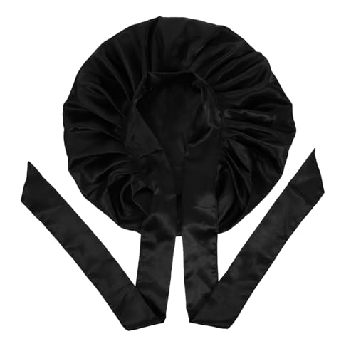 ERINGOGO Satin Schlafhaube für Damen Bequeme und Atmungsaktive Haarhaube Verstellbare Motorhaube für Nacht und Spa Schützend für Lange Kurze und Lockige Haare Haushaltsaccessoire von ERINGOGO