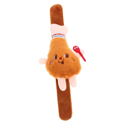 ERINGOGO Schnapparmband Plüsch Armband mit Realistischer Hähnchenkeule Weicher Oberfläche Kinderfreundlich Lustiges Party Gadget Mitgebsel für Geburtstag Freundschaft und Feierlichkeiten von ERINGOGO