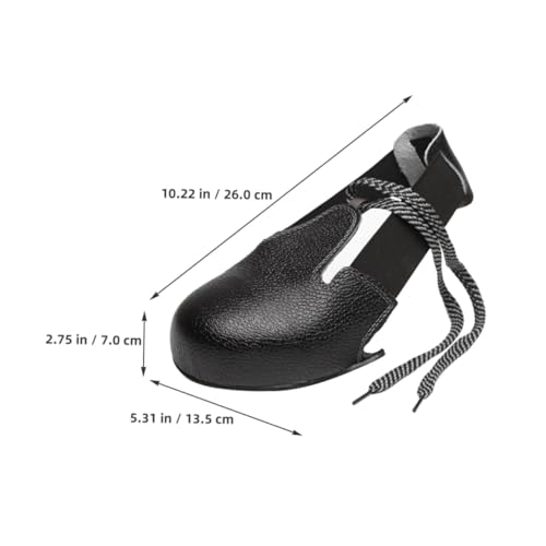 ERINGOGO Schutz Schuhe Überzieher mit Stahlkappe Anti zerschlag Fußschutz Langlebig Abriebfest Leicht Wiederverwendbar für Baustelle und Labor Schwarz von ERINGOGO