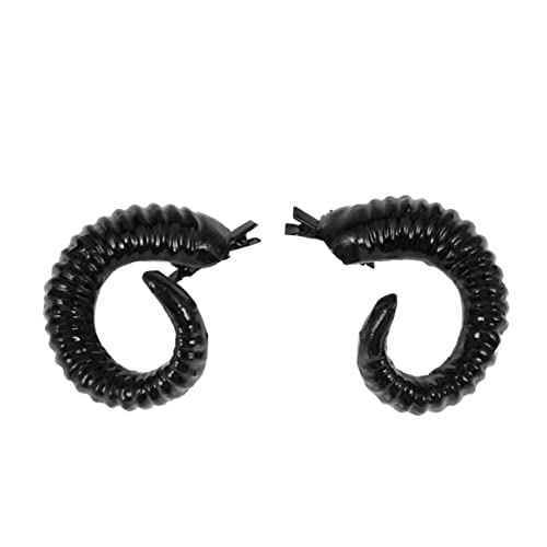 ERINGOGO Schwarze Hörner Haarspangen Paar Leicht und Langlebig Halloween Cosplay Kostüm Kopfschmuck für Damen und Einzigartiges Design für Party und Festival Zubehör von ERINGOGO