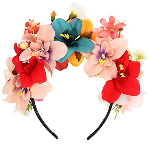 ERINGOGO Simulation Blumenhaarbande Für Frauen Blumendekoration Kopfschmuck Für Partys Und Fotoshootings Elegante Blumenkrone Für Festliche Anlässe Vielseitig Einsetzbar von ERINGOGO