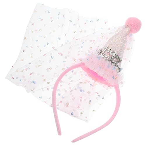 ERINGOGO Stirnband Für Geburtstagspartys Mädchen Mesh Kopfschmuck Haarschmuck Netz Stirnband Dekoratives Kopfbedeckung Geburtstag Kopfschmuck von ERINGOGO