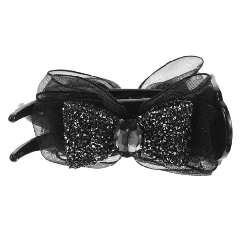 ERINGOGO Strass Haarklammer Schleife für Damen Vielseitiger Haarspangen Clip für Hohe Pferdeschwanz Dutt und Steckfrisuren Fester Griff Glamouröses Design für Party und Alltag von ERINGOGO