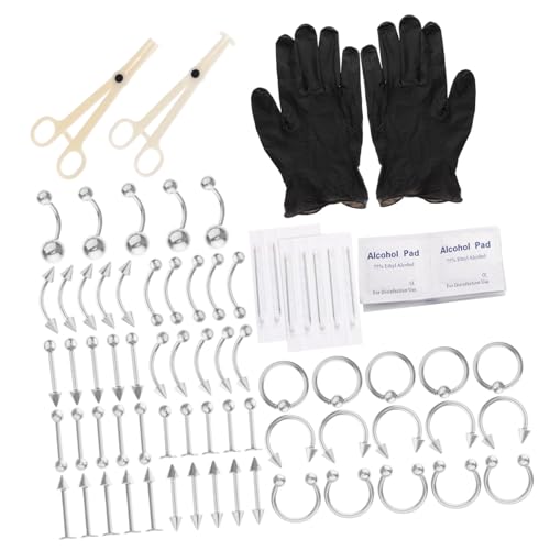 ERINGOGO Teiliges Piercing Schmuck aus Vielseitige Ohr Nasen Bauchnabel und Augenbrauenpiercings Rostfrei Komfortabel Tragbar Modisches Accessoire für Damen und Mädchen von ERINGOGO