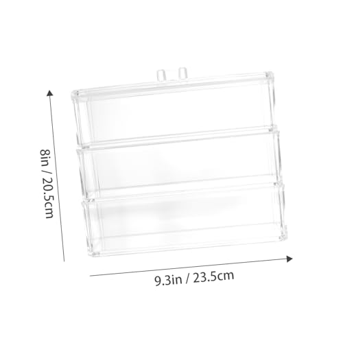 ERINGOGO Transparente Acryl Aufbewahrungsbox mit Schichten und Deckel Kosmetik Organizer für Schreibtisch Großer Fassungsvermögen Vielseitiger Sundries Organizer für Make up und Kleinteile von ERINGOGO