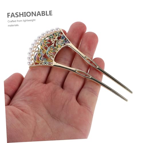 ERINGOGO U-förmige Haarnadel Chinesischem Haargabel-design Verziert Mit Kunstperlen Für Frauen-haaraccessoires Geeignet Für Hochzeiten Und Formelle Anlässe von ERINGOGO
