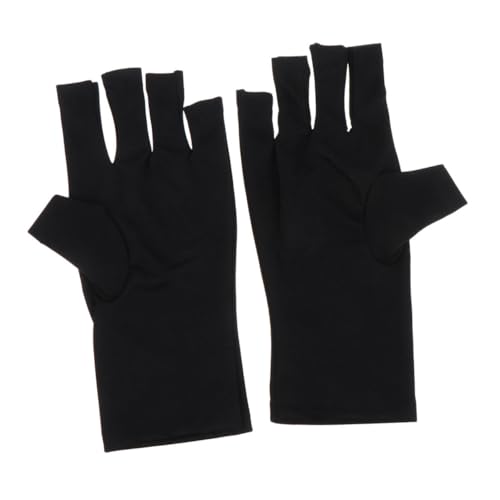 ERINGOGO UV Schutzhandschuhe für Nägel Fingerlos Atmungsaktiv Leichtes Polyester Rutschfest Flexible für Gel Maniküre UV Licht Schutz Vielseitig für Outdoor und Nagelpflege von ERINGOGO