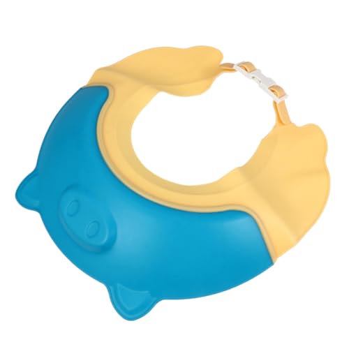 ERINGOGO Verstellbare Duschhaube aus Wasserdichtem mit Abfluss Design Verstellbarem Riemen Schützendem Shampoo Hut für Sicherer und Komfortabler Haarwaschschutz von ERINGOGO