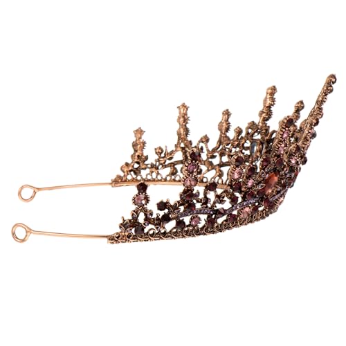 ERINGOGO Vintage Barock Krone Tiara mit Kristallbesatz Retro Braut Kopfschmuck für Hochzeit Party und Festliche Anlässe Stilvolles Damen Diadem Strass Prinzessin Kopfschmuck von ERINGOGO