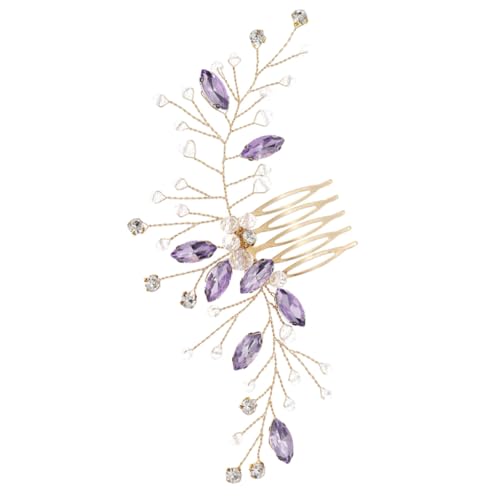 ERINGOGO Vintage Haarkamm mit Funkelnden Strasssteinen Elegantes Brautschmuck accessoire für Braut und Brautjungfern Handgefertigt Leicht Anzubringen für Hochzeit und Festliche Anlässe von ERINGOGO