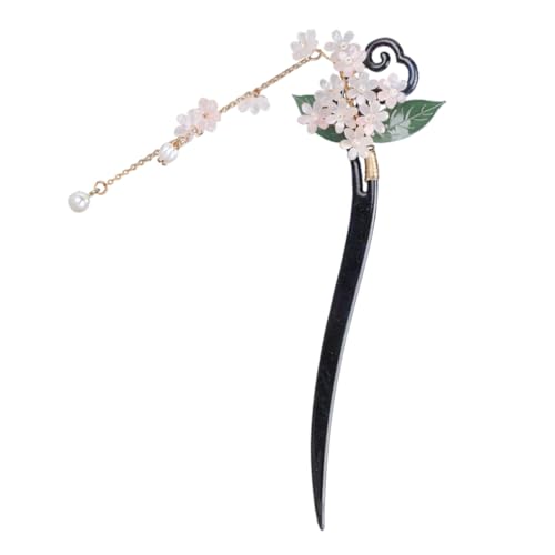 ERINGOGO Vintage Haarschmuck Haarnadel mit Blumenmotiv Stabiles Haarschmuck accessoire für Damen Rutschfeste Haarnadel für Dutt und Hochsteckfrisuren Eleganter Haarstab für Alltag und von ERINGOGO