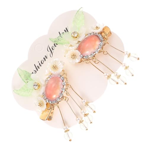 ERINGOGO Vintage Haarspangen mit Perlen und Blumenmotiv Leichte Haarklammern für Damen und Mädchen Eleganter Haarschmuck für Hochzeiten Partys und Festliche Anlässe von ERINGOGO