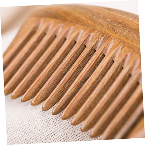 ERINGOGO Vintage Sandelholz Breitzahn Holzkamm mit Massagefunktion Leicht und Tragbar für Damen und Mädchen zur Sanften Entwirrung und Kopfhautpflege von ERINGOGO