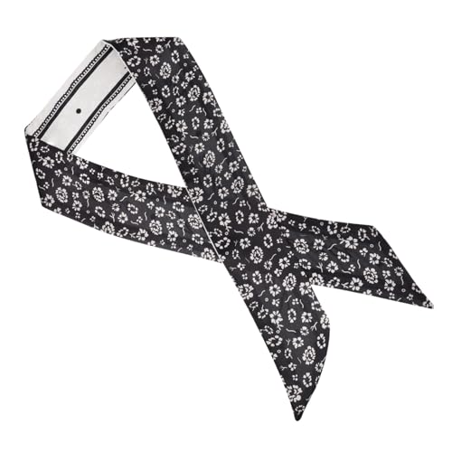 ERINGOGO Vintage Stil Seidiges Haarband Damen Schmales Haartuch mit Floralem Muster Modischer Ponytail Halter Weich und Dekorativ für Alltag und Besondere Anlässe von ERINGOGO