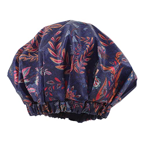 ERINGOGO Wasserdichte Badekappe Herren Doppelter Oxford Duschhaube mit Kreativem Muster Langlebige Badehaube für Langes Lockiges Haar Praktischer Schutz und Geschenkidee von ERINGOGO