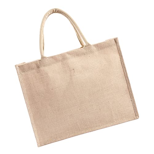 ERINGOGO Wasserdichte Wiederverwendbare Jutetasche Strapazierfähige Waschbare Einkaufstasche für Obst Bücher Leichte Robuste Tote Handtasche für Alltag und Outdoor von ERINGOGO