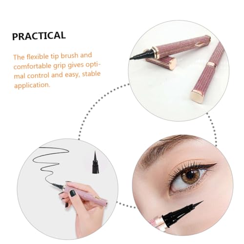 ERINGOGO Wasserfester Schwarzer Flüssiger Eyeliner Pen mit Feiner Pinselspitze für Präzise und Langanhaltendes Make Up Wischfest Handlich für Damen und Reife Frauen von ERINGOGO