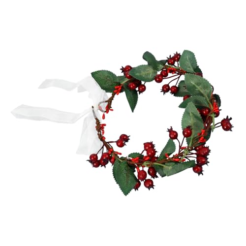 ERINGOGO Weihnachtliche Beeren Haarrebe Rot Festlicher Haarschmuck für Frauen Mädchen Leichter Weihnachts Girlanden Kopfschmuck für Strand Urlaub und Festtagsfeiern von ERINGOGO