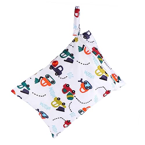 ERINGOGO Wiederverwendbare wasserdichte Windeltasche mit Reißverschluss für Babyartikel Praktischer Organizer für Unterwegs für Windeln und Blauem Auto Design von ERINGOGO