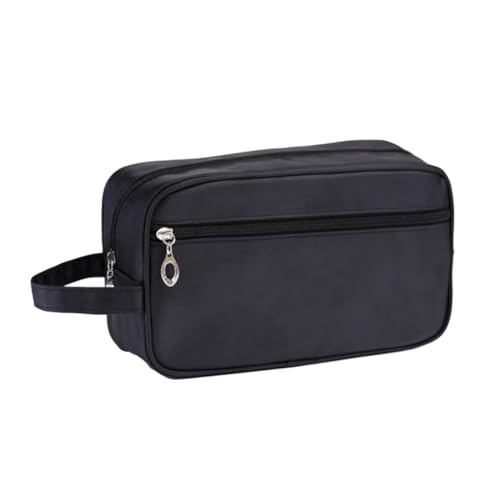 ERINGOGO wasserdichte Kulturtasche für Herren Doppellagiger Toilettenorganizer mit Hakenaufhängung Leichter Reise Kosmetikbeutel aus Strapazierfähigem Polyester Praktische Außentasche von ERINGOGO