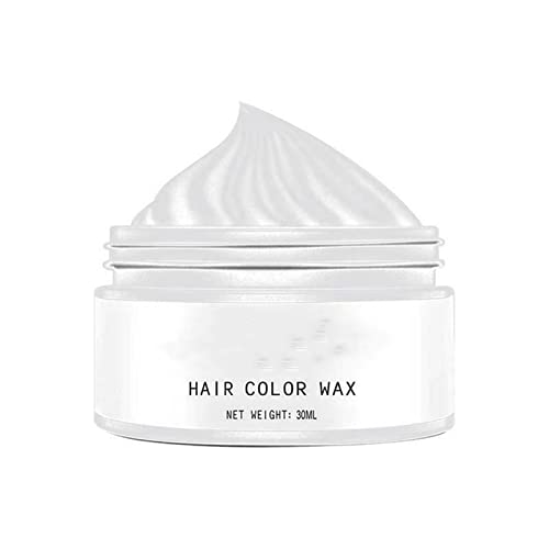 6 Colors Hair Color Wax,Temporary Hair Color Hairstyle Cream, Unisex Multi-Color Disposable Instant Modeling Fashion DIY Hair Color Wax,for Cosplay,Party (White) von ERISAMO