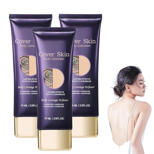 All Over Complexion Perfector, Body Coverage Perfector, Tattoo Cover up Makeup Waterproof, Transfer-Resistant Body Makeup, Improves Uneven Skin Tone, Long-Lasting, Full Coverage (3Pcs, 1) von ERISAMO