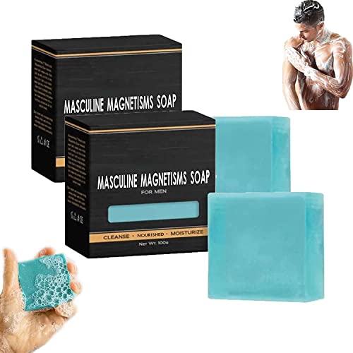 Alphaappeal Masculine Magnetism Soap, Natural Men Soap Bar Handmade, Masculine Fragrance, for Men to Attract Women,Long-lasting Fragrance (2Pcs) von ERISAMO