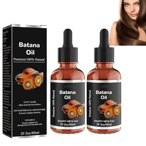 Batana Oil for Hair Growth, Batana Oil Organic for Healthy Hair, Promotes Hair Wellness for Men & Women Enhances Hair & Skin Radiance,Leaves Your Hair Smoother Oil (2Pcs) von ERISAMO