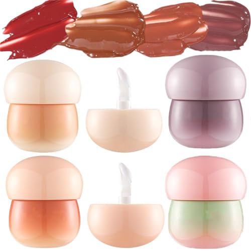 Blurring Pudding Pot Lip, Pudding Glow Lip Balm, Non-Sticky Glossy Tinted Lip Balm Makeup, Long-Lasting and Waterproof Blurring Pudding Pot Lipstick,for Women (Mixed) von ERISAMO