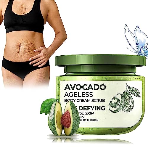 GFOUK Avocado Ageless Body Cream Scrub, Avocado Exfoliating Scrub, Anti Wrinkle Avocado Body Scrub, Anti Cellulite Body Scrub for Women Exfoliation (1Pcs) von ERISAMO