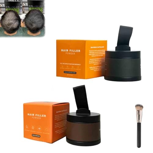 Hairbear Hair Filler Powder, Long-Lasting Waterproof Hair Thickening Fibers for Instant Volume & Scalp Coverage for Thinning Hair, Root Cover Up Powder Stick for Women & Men (Mixed-2Pcs) von ERISAMO