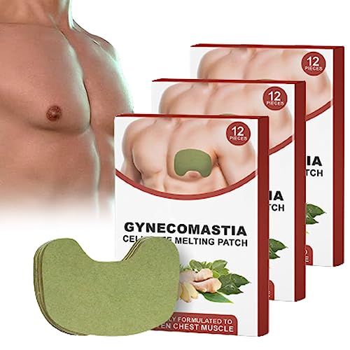 Luhaka Gynecomastia Cellulite Melting Patch, Gynecomastia Tightening Ginger Patch,Luhaka Anti Cellulite Patch for Gynecomastia, Chest Belly Fat Remove for Men (3 Box) von ERISAMO