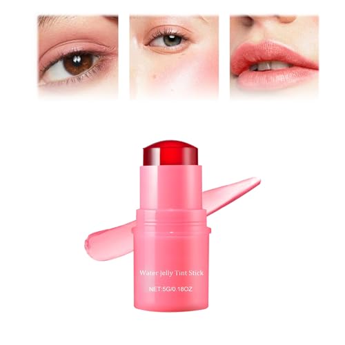 Milk Cooling Water Jelly Tint, 2024 New 2 in 1 Milk Jelly Blush, Milk Jelly Tint, Water Jelly Tint Stick, Long-lasting Sheer Lip & Cheek Stain - Buildable Watercolor Finish (Red, 5g) von ERISAMO