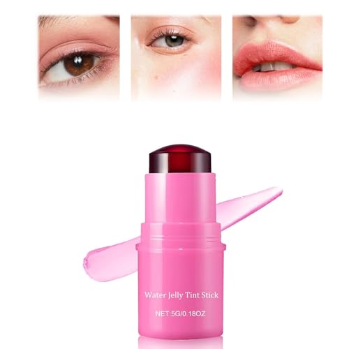 Milk Cooling Water Jelly Tint, 2024 New 2 in 1 Milk Jelly Blush, Milk Jelly Tint, Water Jelly Tint Stick, Long-lasting Sheer Lip & Cheek Stain - Buildable Watercolor Finish (Rose Pink, 5g) von ERISAMO