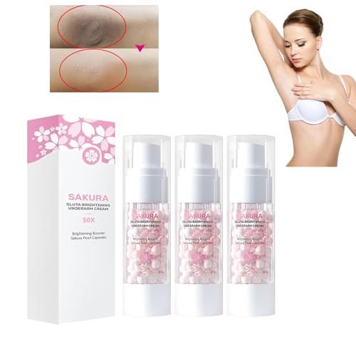 Sakura Gluta Brightening Underarm Cream, Sakura Gluta Brightening Booster Cream, Brightening Booster Sakura Pearl Capsules, Underarm Whitening Capsule For Women (3pcs) von ERISAMO