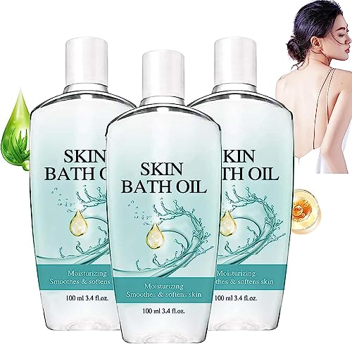 Skin Bath Oil for Women with Jojoba Oil, Vitamin E and Rosemary Extract, Shimmering Body Oil, Moisturizes Smooth Improves Dry Skin (3Pcs) von ERISAMO