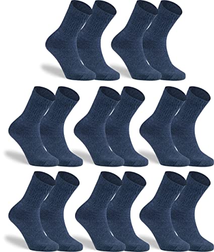 ERKARIO, Arbeitssocken robust, mit weichem dehnbarem Bund, auch Übergröße, jeansblau, 8 Paar, 43-46 von ERKARIO