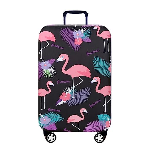 ERKIES kofferschutzhüllen 3D Drucken Flamingo Frauen Elastic Luggage Cover Waschbare Gepäckabdeckung für 4 Rad Trolleys 19-21 Zoll travel Essentials von ERKIES