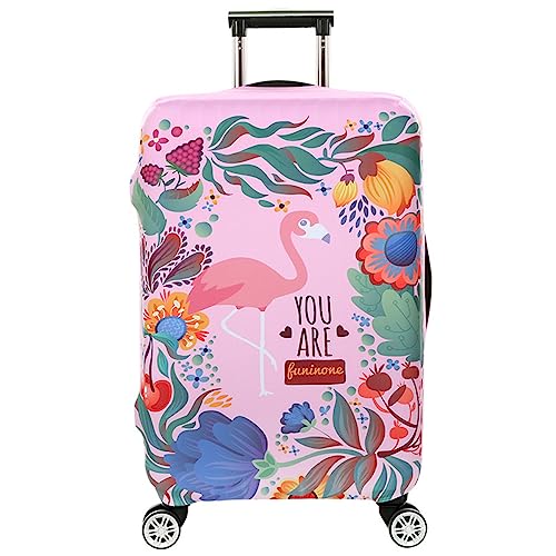 ERKIES kofferschutzhüllen 3D Drucken Flamingo Frauen Elastic Luggage Cover Waschbare Gepäckabdeckung für 4 Rad Trolleys 19-21 Zoll travel Essentials von ERKIES