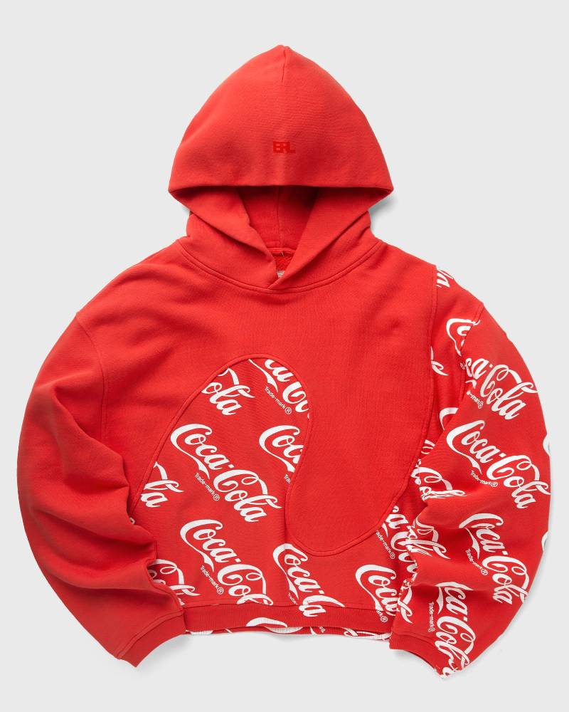 ERL COCA COLA SWIRL HOODIE KNIT men Hoodies red in Größe:M von ERL