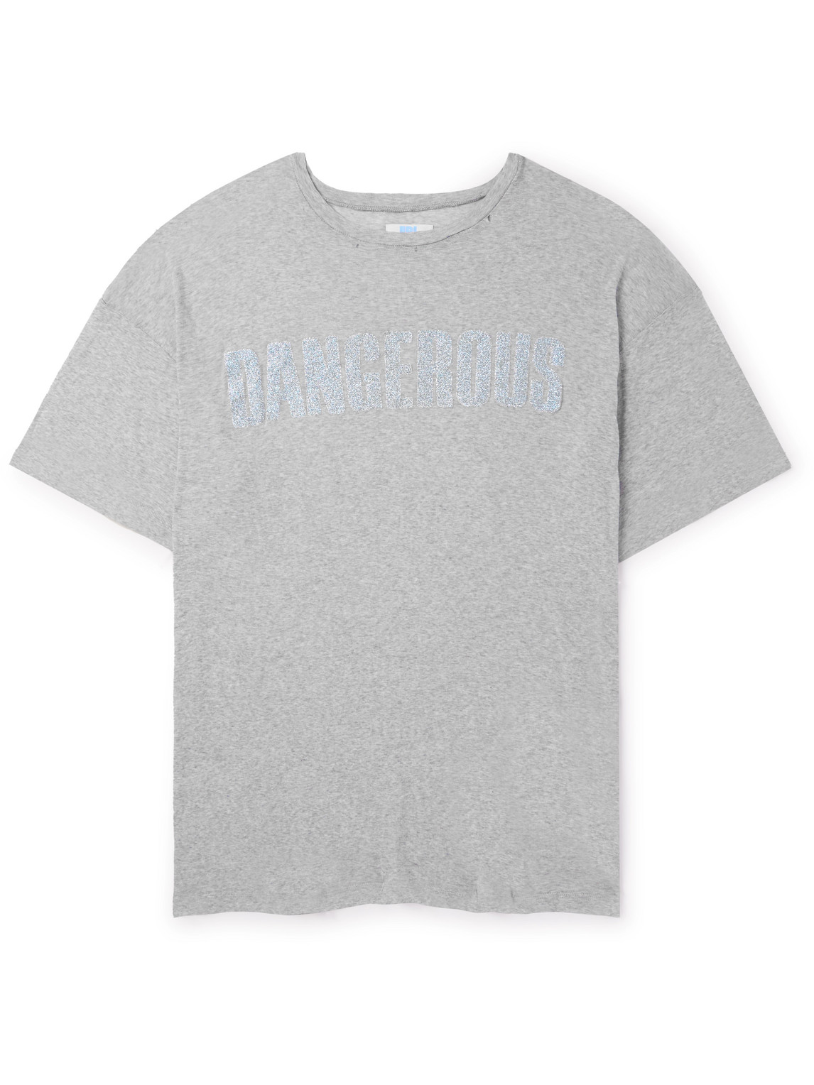 ERL - Distressed Printed Cotton-Jersey T-Shirt - Men - Gray - L von ERL