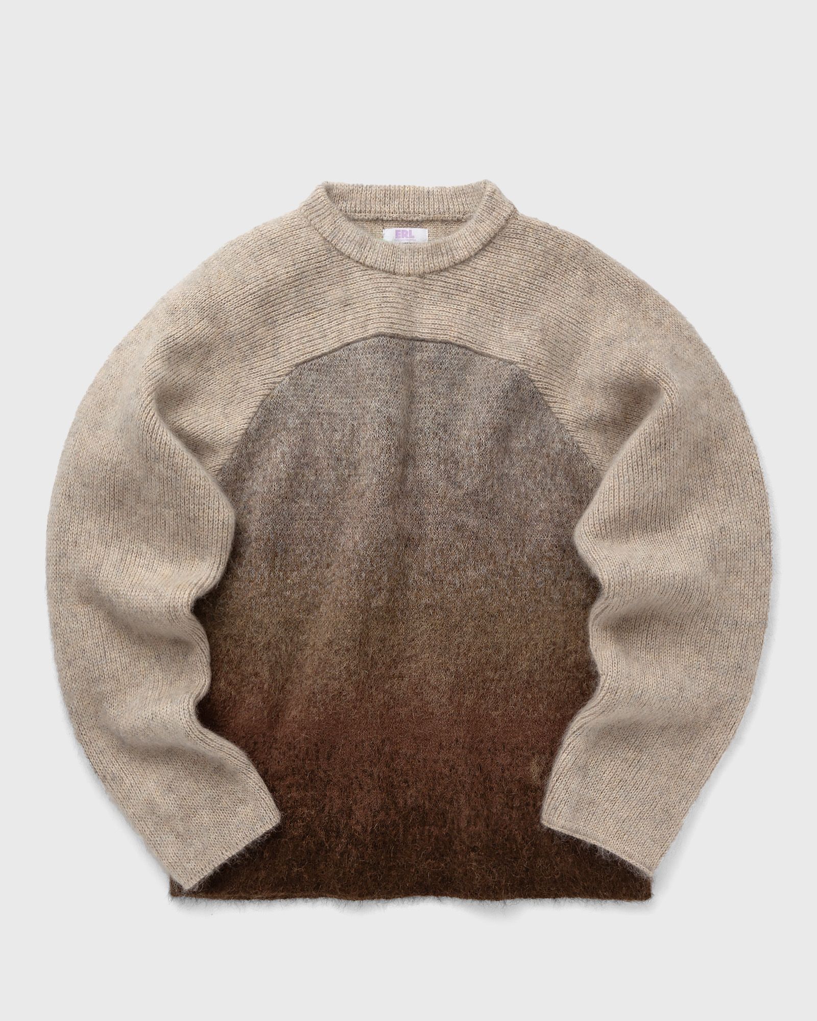 ERL GRADIENT RAINBOW SWEATER KNIT men Pullovers brown|beige in Größe:M von ERL